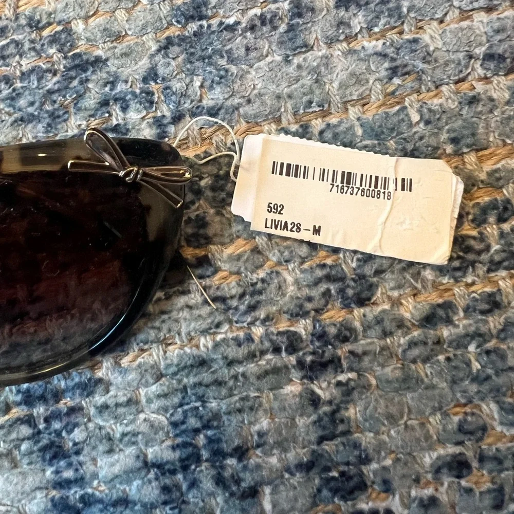 Kate Spade Tortoise Cat Eye Bow Livia Sunglasses - NWT - Picture 2 of 5